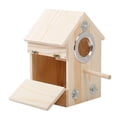 thumbnail image 3 of 2 Piezas Jardín Casa De Pájaros Caja De De Pájaros Cockatiel De Cría Jaula De Pajarera De Pájaros shamjiam Jaula de anidación al aire libre de madera, 3 of 8