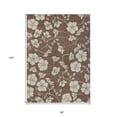 thumbnail image 3 of HomeRoots 599871 8 x 10 ft. Brown & Beige Floral Washable Indoor & Outdoor Rectangle Area Rug, 3 of 5