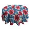thumbnail image 4 of Pioneer Flower Floral Print Pattern Round Tablecloth 60"x60",Wrinkle Wipeable Table Cloth for Kitchen Dining Room Picnic Patio Party, 4 of 6