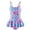 Light Purple, variant on Hienoo Toddler Girls One-Piece Swimsuit Scales Print Beach Bathing Suit Swimwear