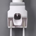 thumbnail image 3 of Automatic Toothpaste Squeezer Wall Mounted Punch-Free Toothbrush Storage Rack Toothbrush Holder Squeezer White, 3 of 8