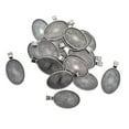 thumbnail image 6 of 20pcs Oval Pendant Tray Glass Cabochon Setting Blank Bezel DIY, 6 of 8