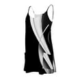 thumbnail image 3 of ShomPort Women's Casual Mini Dress Two Piece Outfits Sleeveless V-Neck Sundress and Biker Shorts Beach Vacation Sets, 3 of 6