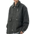 thumbnail image 1 of Ceisia Veste de Baseball Zippée Décontractée d'Hiver pour Homme Mode Cardigan à Manches Longues Cadeau Manteau, 1 of 8