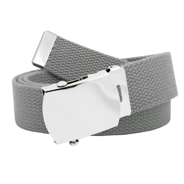 Build A Belt Men's Classic Silver Slider Military Belt Buckle with