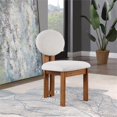 thumbnail image 3 of Maklaine Mid-Century Cream Boucle Fabric Dining Chair (Set of 2), 3 of 12