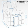 thumbnail image 4 of Resenkos Power Lift Recliner Chair, Massage & Heat, Dual USB Ports, Cup Holders, 155° Recline, Blue, 4 of 16