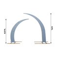 thumbnail image 3 of BalsaCircle 2 Dusty Blue Spandex Fitted Half Crescent Moon Backdrop Stand Wedding Arch Party Reception Background, 3 of 8