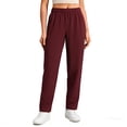 thumbnail image 2 of Fabrcox Women's Straight-Leg Scrub Pants - Stretch Trousers with Cargo Pockets, Elastic Waistband for Nurses ,Red XXL, 2 of 6