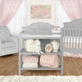 thumbnail image 2 of Dream On Me Jasmine Changing Table with Fixed Shelves, Platinum, 1" Mattress Pad, Safety Strap, 2 of 17
