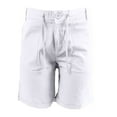 thumbnail image 3 of Dagegui Men's Linen Shorts Drawstring Waist Summer Beach Shorts Lightweight Casual Comfy Everyday Short Pants with Pockets White L, 3 of 3