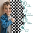 thumbnail image 3 of Blackout Kids Curtains,Black and White Checkered Pattern Childrens Insulated Curtains Set Of 2,Bedroom Essentials,Toddler Room Decor 42"x63", 3 of 5