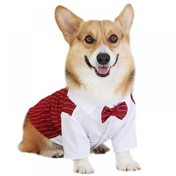 Pet Tuxedo Costume, Tuxedo Outfit Gentleman Jacket for Cats Small Dogs Weddings Partys Cosplay