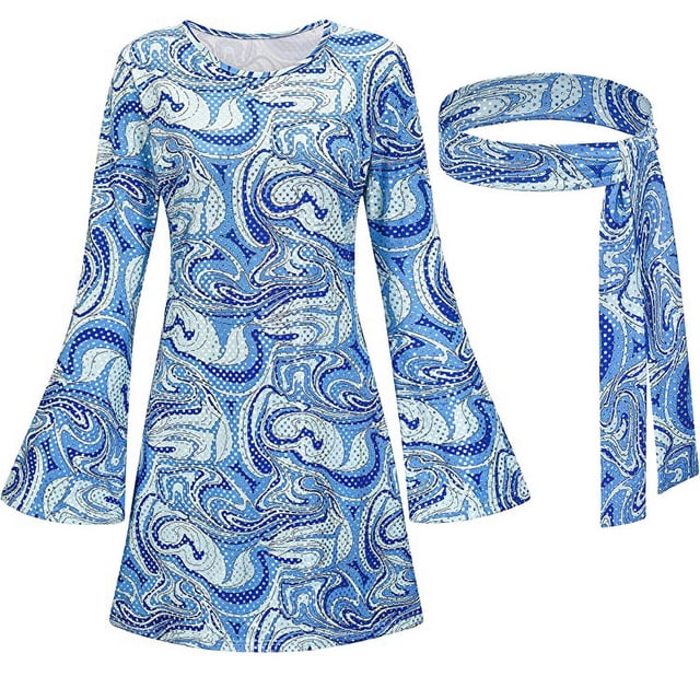 Disfraz De Cosplay De discoteca Hippie para mujer, vestido De falda, disfraz De Halloween, ropa De Fiesta De carnaval, 60s, 70s