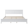 thumbnail image 3 of Aukfa King Bed Frame, Wood Platform Bed with Headboard - White, 3 of 7