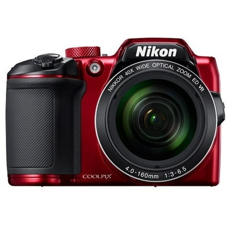 Nikon Red COOLPIX B500 Digital Camera with 16 Megapixels and 40x Optical Zoom