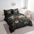 thumbnail image 3 of Homewish Hippie Dragonfly Bedding Comforter Set 7pcs, Rustic Boho Animal King Bedding Sets, Jungle Plant Botanical Reversible Bed Sheets, Ultra Soft Bedroom Decor, 3 of 7