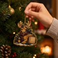 thumbnail image 4 of Zznnkj Animal Christmas Ornaments 3.93 Inch, 2D Acrylic Hanging Flat Pendants, Rustic Xmas Tree Decor for Farmhouse Home Holiday Keepsake Gift for Wildlife Lovers, 4 of 5