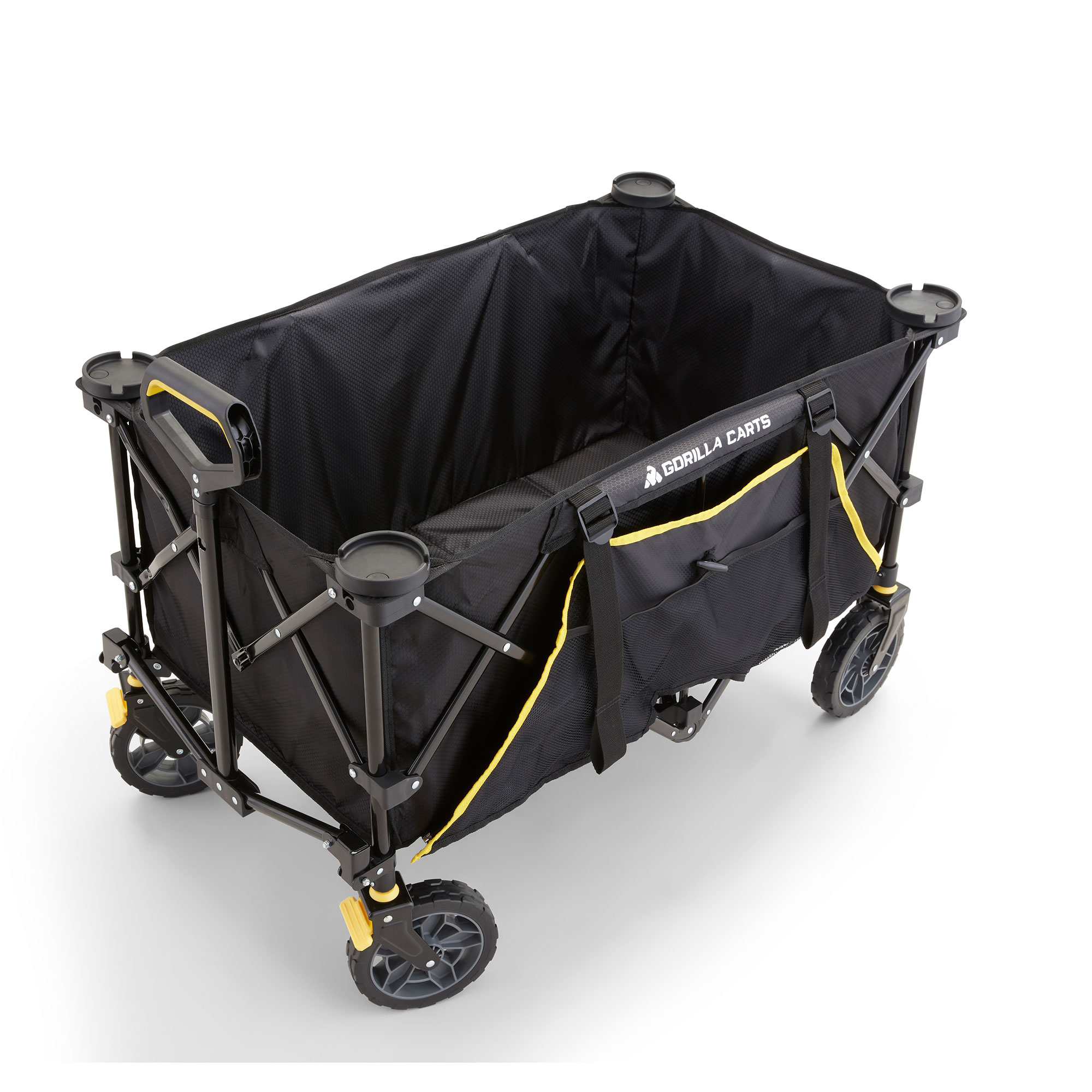 Gorilla Carts 7 Cu Ft Collapsible Outdoor Utility Wagon,Oversize Bed, Black - image 4 of 11