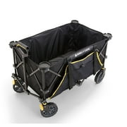 Gorilla Carts Collapsible Wagon Cart - 7 cu ft Bed, 150 lb Load Rating - 4-Pack, Black