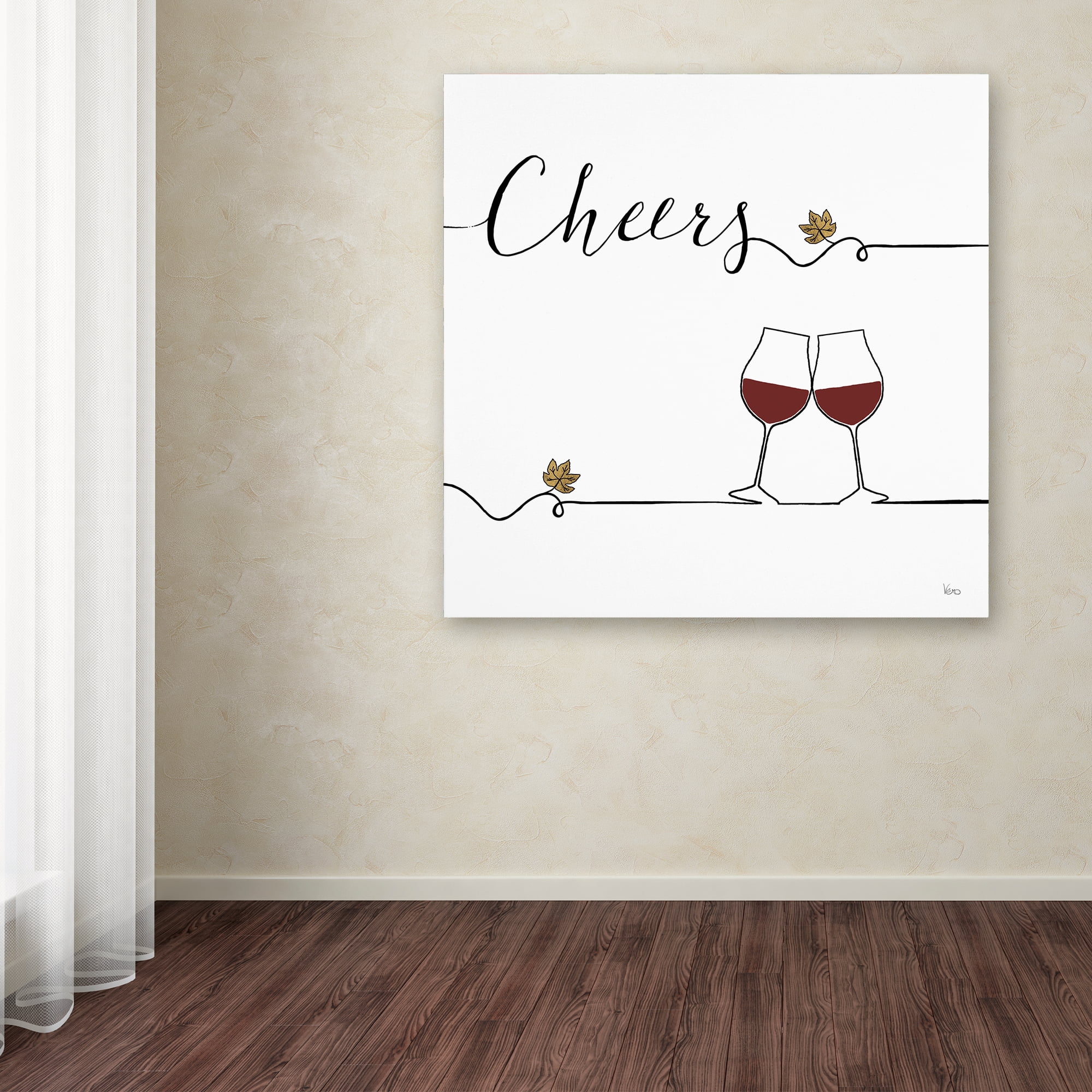 Trademark Fine Art 'Underlined Wine V' Canvas Art by Veronique Charron