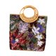 thumbnail image 3 of Bolso de mano para mujer tejido a mano, moderno bolso de playa con diseño floral para fiestas, trabajo y desplazamientos Púrpura, 3 of 9
