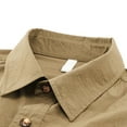 thumbnail image 5 of Men's Short Sleeve Casual Shirt Nylon Workwear Button Down with Multiple Pockets Loose Fit Comfortable for Daily Wear Spring Summer Fall Mens Summer Lightweight Pullover Tee Shirts, 5 of 8