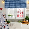 thumbnail image 5 of 2 Pack Valances for Window, Navy Blue Short Curtains for Kitchen Bedroom Living Room, Vintage Modern Abstract Art Ombre Rod Pocket Small Window Treatment Valance Drapes 42 x 18 Inch, 5 of 8