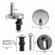 thumbnail image 3 of 1 Pair Toilet Seat Hinge, Toilet Seat Hinge Fixings, Toilet Seat Fixing Part Top Fixing Universal Fixing Bolt Expansion, 3 of 3