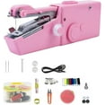 thumbnail image 1 of Pureutil Mini Handheld Sewing Machine (Cordless, Portable & Ready-to-Sew), hand held sewing kit, Electric Sew Machine for Beginners Adults, Easy To Use Suitable for DIY Sew Clothes(Pink), 1 of 8