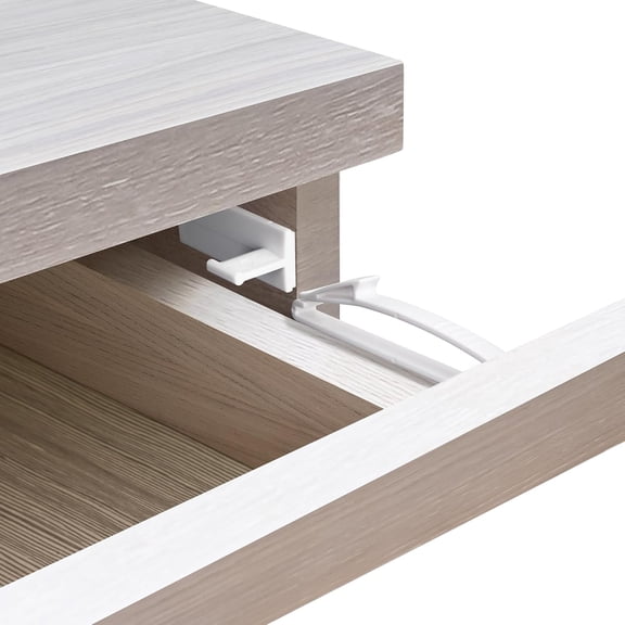 Child Safety Drawer Locks, 8 Pack Safety Invisible Drawer Latches with Strong Adhesive for Baby Care,Only fit for Some Drawer, Please See Below Before Buying