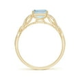 thumbnail image 2 of ANGARA Natural Emerald-Cut Solitaire 1.35 ct Aquamarine Infinity Twist Ring in 14K Yellow Gold for Women (Size-8x6mm) | March Birthstone, Anniversary, Jewelry Gift for Women | Natural Aquamarine Ring, 2 of 12