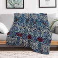 thumbnail image 4 of Vintage Plant Throw Blanket William Morris Art Flower Classic Print Blanket for Sofa Bed Couch Chair Or Dorm 50"x60", 4 of 16