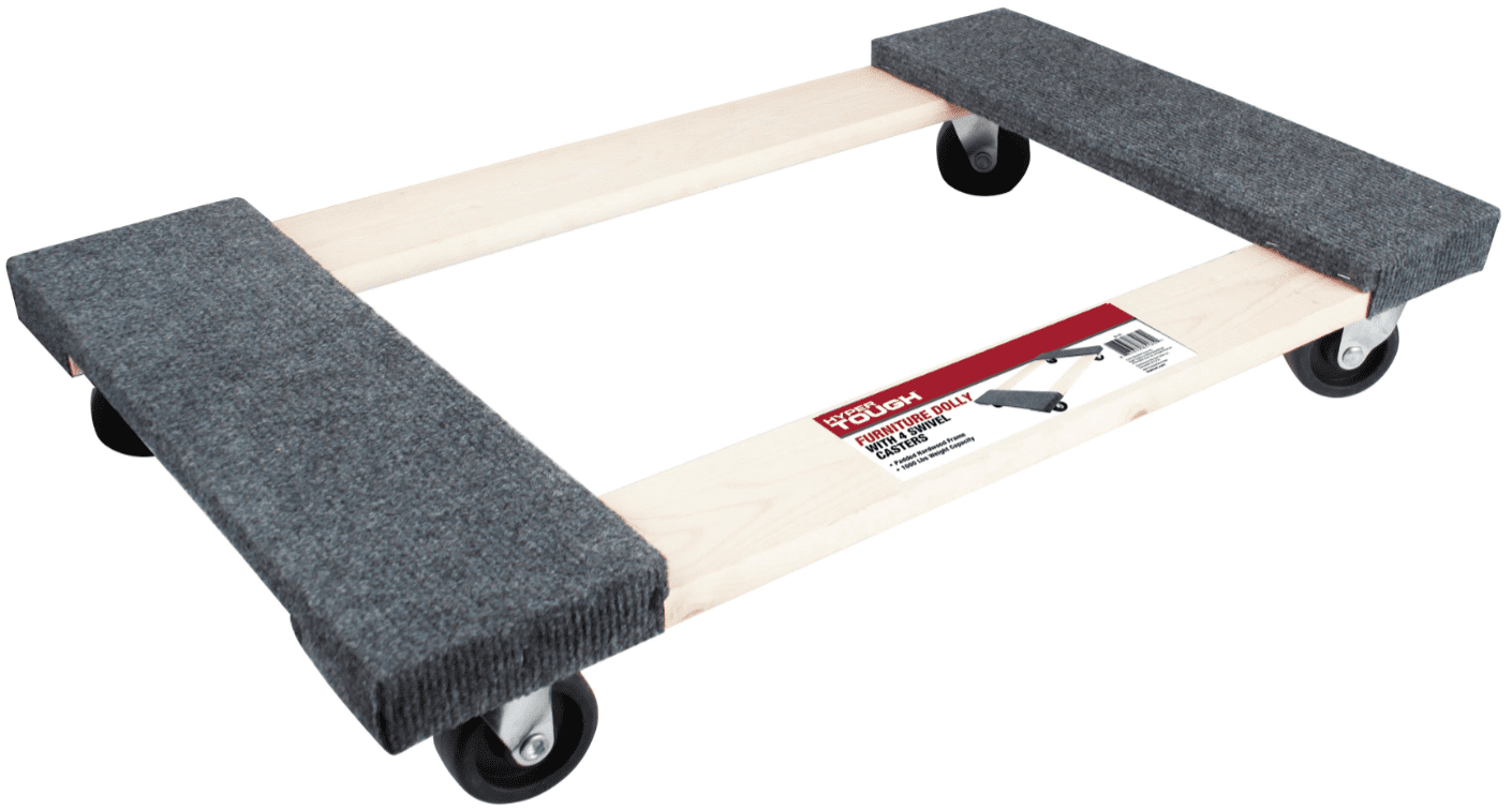 Hyper Tough 1000 lb. Capacity Furniture Dolly with Swivel Casters