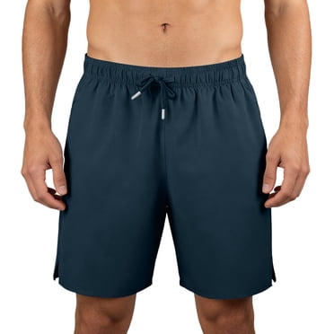 LNZGNM Men's Workout Shorts Big and Tall Quick Dry Shorts Elastic Waist Drawstring Beach Pants Casual Outdoor Shorts with Pockets,Dark Green M