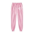 thumbnail image 3 of VBTAPA Womens Sweatsuits 2 Piece Set Love Heart Print Pullover Hoodies and Jogger Pants Sets Lounge Jogger Sets Casual Track Suits Deals of Today Prime Pink#5 S, 3 of 5