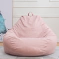 thumbnail image 7 of Dienrx Bean Bag Chair Memory Foam Bean Bag Chairs for Teens with Filling Round Bean Bag Chair for Living Room Bedroom College Dorm Reading Chair Pink, 1*Sofa Cover, 7 of 7