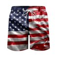 thumbnail image 4 of Delliss Mens Casual Drawstring Shorts Flat Front Elastic Waist Summer Beach Vacation Shorts with Pocket, 4 of 7