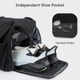 thumbnail image 4 of Bolsa de gimnasio Kookoomia para hombre con 2 soportes para botellas mejorados, color negro, 4 of 7