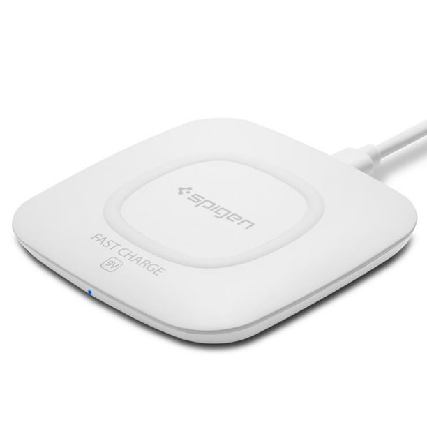 Cargador inalambrico carga rapida F301w White Spigen Spiggen original