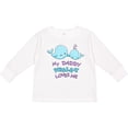 thumbnail image 3 of Inktastic My Daddy Whale-y Loves Me Boys or Girls Long Sleeve Toddler T-Shirt, 3 of 5