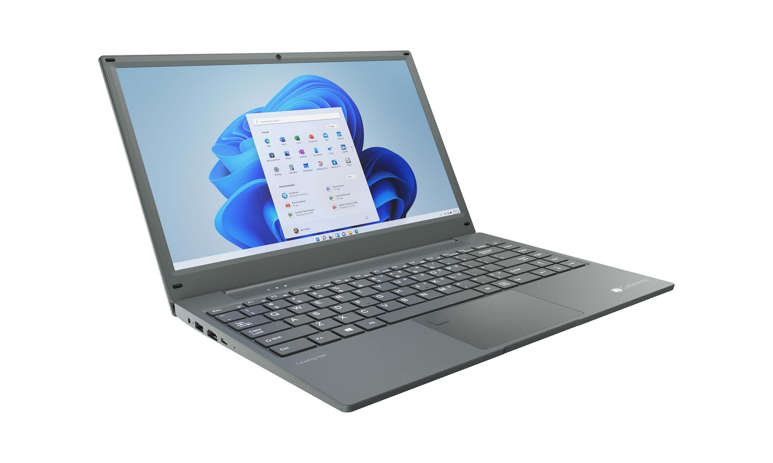 Pre-Owned Gateway 14.1" Ultra Slim Notebook, FHD, AMD Ryzen 5 3500U with Radeon Vega 8 Graphics, 256GB SSD, 8GB Memory, Tuned by THX Audio, Fingerprint Scanner, 1MP Camera, HDMI, Windows 11 Home, Charcoal Black