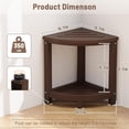 thumbnail image 2 of Shower Stool for Inside Shower, Corner Shower Bench Seat, HDPE Waterproof Shower Stool for Shaving Legs with Baffle Storage Shelf, Shower Seat/Foot Rest for Bathroom, Indoor/Outdoor Use, Brown, 2 of 17