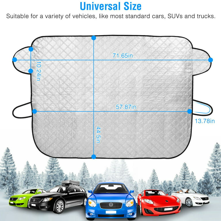 57.87x44.5In Car Windshield Snow Cover Wind-Proof Magnetic Car