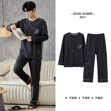 

QWZNDZGR Couple Knitted Cotton Cartoon Bear Pajamas for Women Casual Pyjama Long Sleeved Plaid Pants Sleepwear Sets Fashion Homewear 4XL