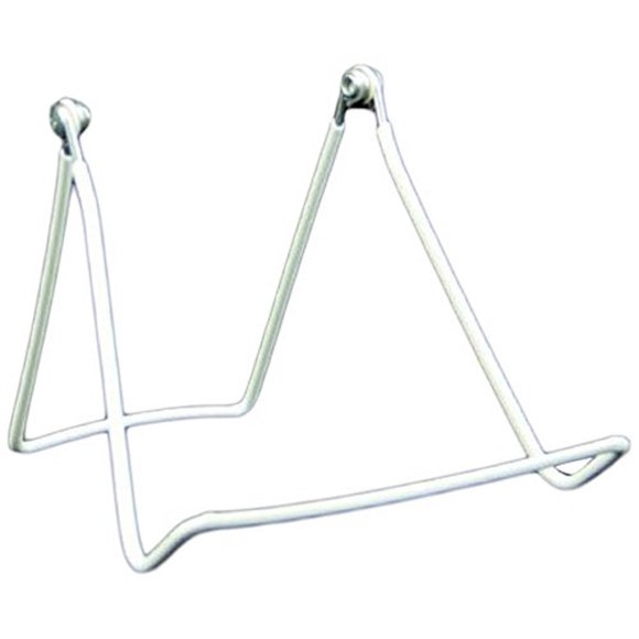 Gibson Holders 12-Pack 2AX - Two Wire/Wide Base Display Stand for Kitchenware, Plates, Frames, Electronics, Artwork, More - White