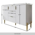 thumbnail image 6 of Castle Place Modern 45"L x 30"H Sideboard Accent Cabinet, White, 6 of 7