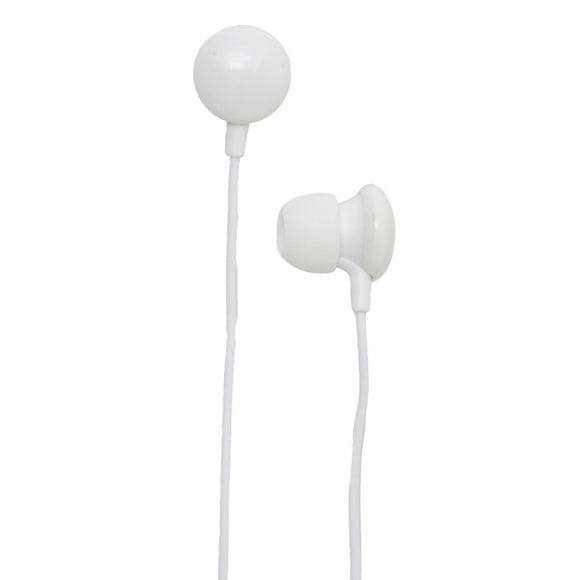 Color Drops Earbud Headphones- White