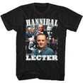 thumbnail image 1 of Silence des Agneaux Hannibal Lecter Collage Noir T-Shirt pour Adulte, 1 of 2