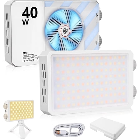 MUSICOZY 40W Portable LED Video Light Bi-Color Camera Light 8000 Lumens Pocket-Sized Selfie Fill Light 2500-9000K CRI/TLCI≥95 Tripod LED DSLR Photography Lighting Panel for YouTube/TikTok/Vlogging MUSICOZY 40W Portable LED Video Light Bi-Color Camera Light 8000 Lumens Pocket-Sized Selfie Fill Light 2500-9000K CRI/TLCI≥95 Tripod LED DSLR Photography Lighting Panel for YouTube/TikTok/Vlogging